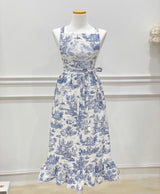 Toile de Long Frill Apron