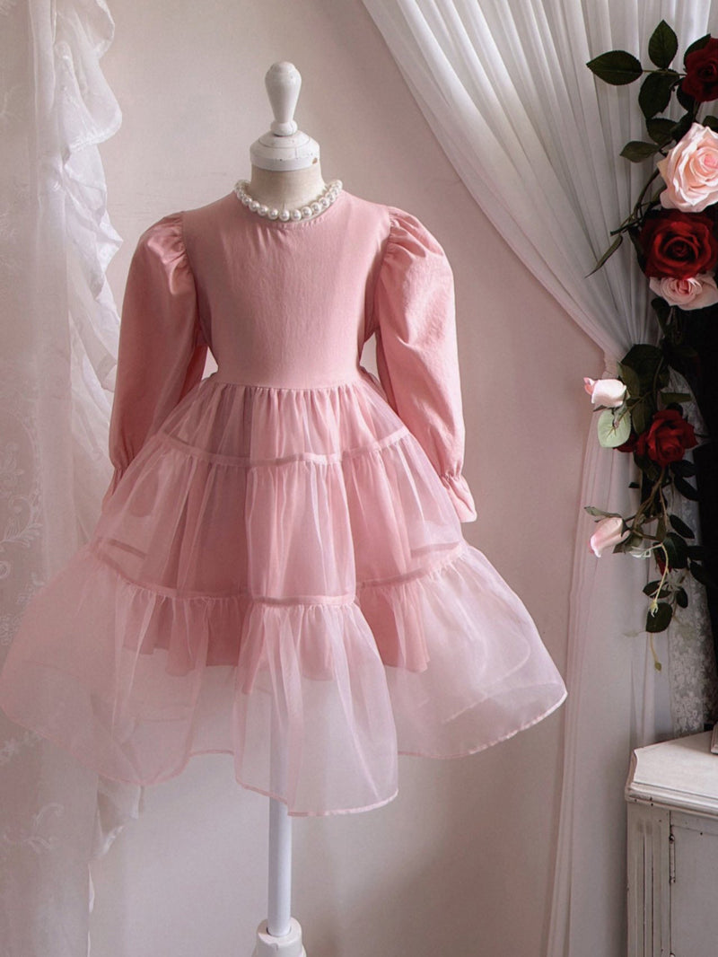 Sherbet Long Sleeves Dress _Pink