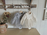 Jella Lace Romper_ Grey