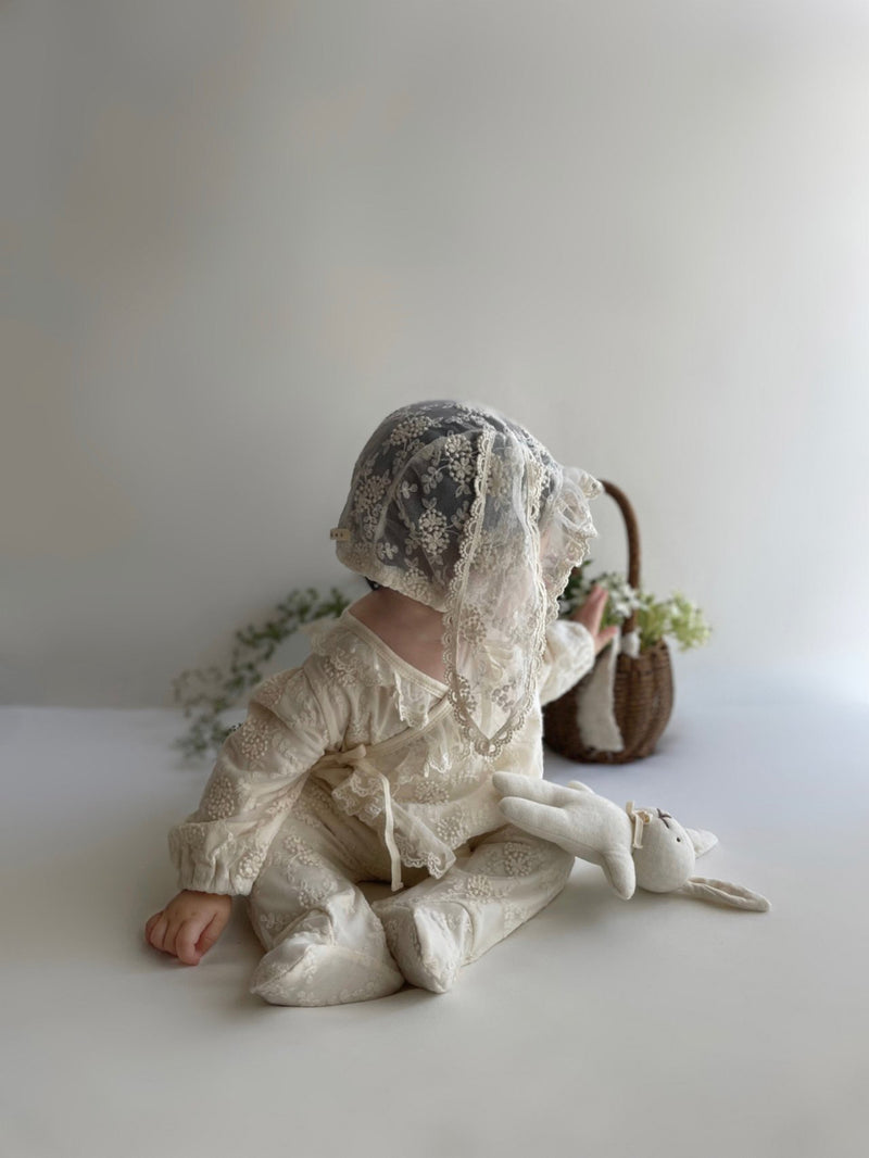 Monbebe Lace Bunny Ear Bonnet_2Colours