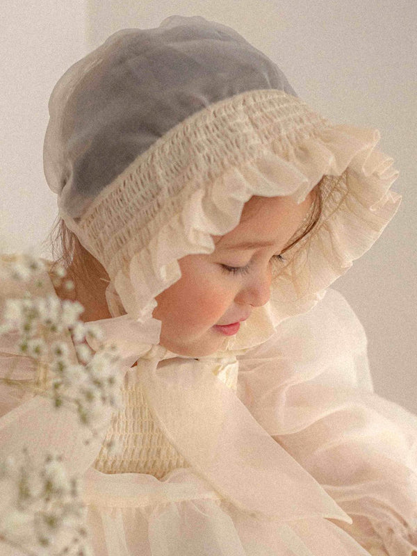 Sey Organza Smock Bonnet _ 2Colours (Pre-Order)