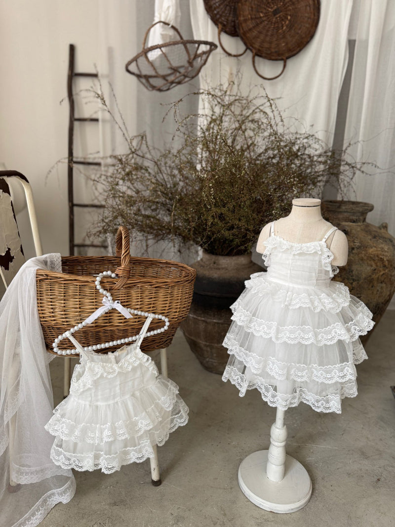 Colette Tutu Dress Romper_White