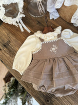 Rose Embroidery Romper _2 Colours