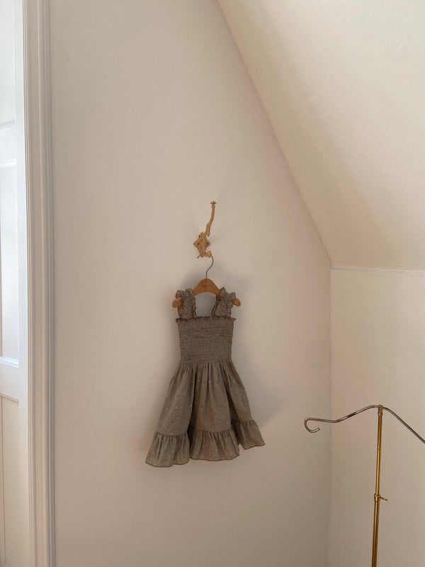 Lily Smocking Dress _Olive