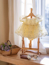 Roselyn Bloom Dress Romper_ Yellow
