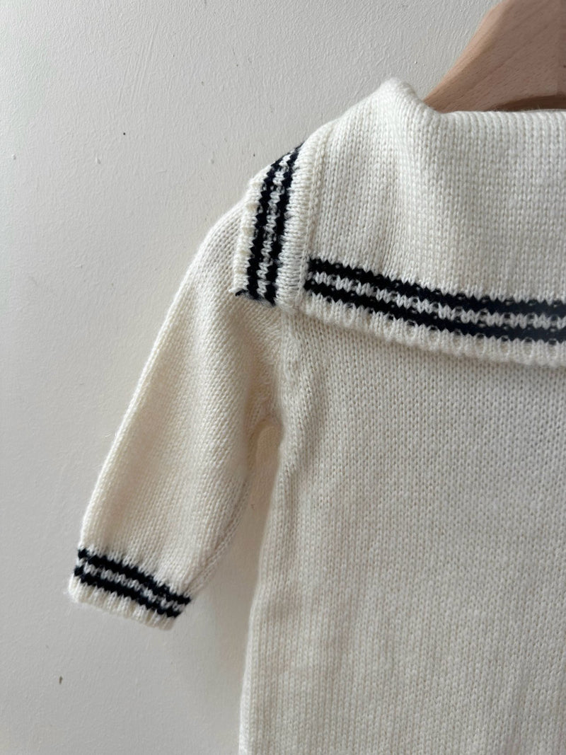 Knit Sailor Baby Suit
