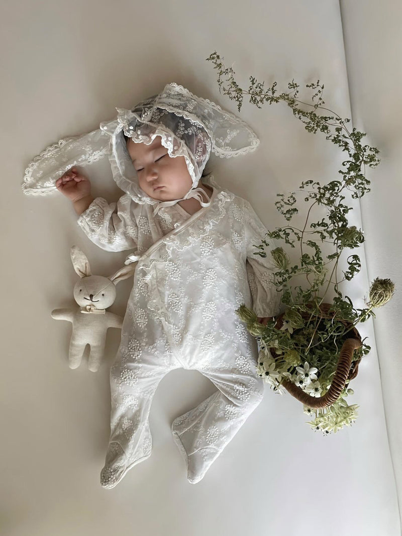 Monbebe Lace Cosy Suits from Newborn size_2Colours