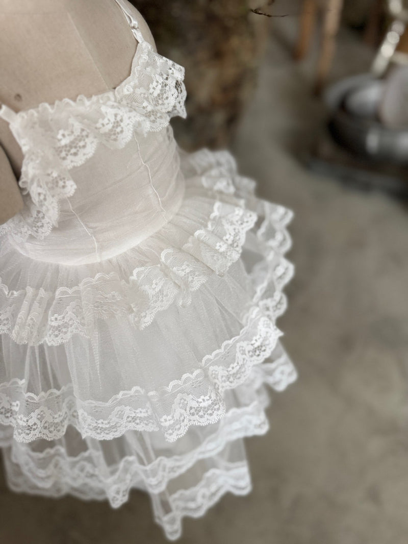 Colette Tutu Lace Dress_White