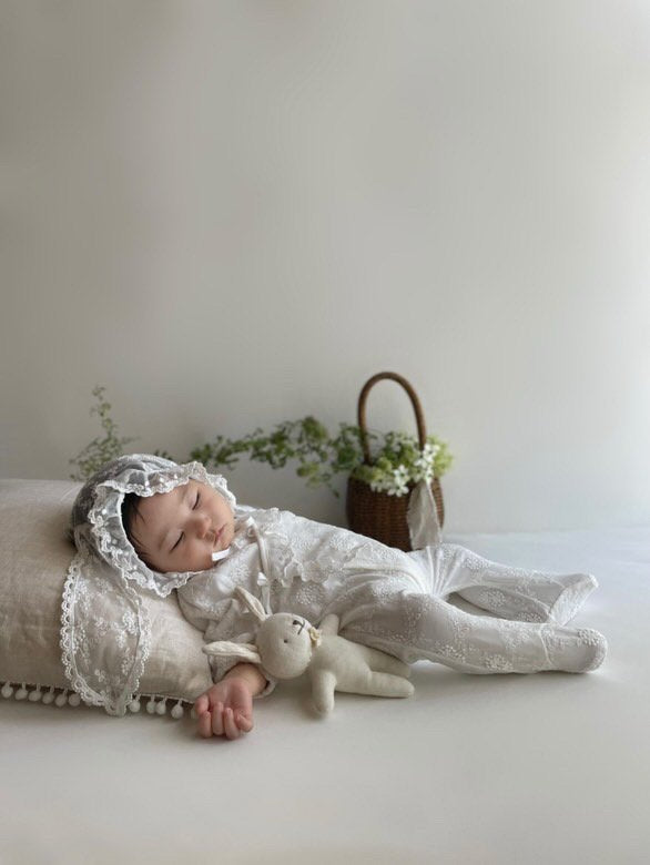 Monbebe Lace Cosy Suits from Newborn size_2Colours