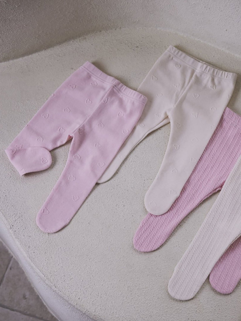 Heart Footed  Baby Leggings _2 Colours