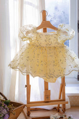 Roselyn Bloom Dress Romper_ Yellow