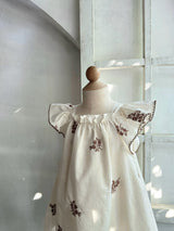 Hana Embroidery Dress _Brown