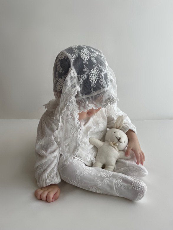 Monbebe Lace Bunny Ear Bonnet_2Colours