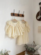 LIly Frill Dress Romper _Cream(Pre-Order)