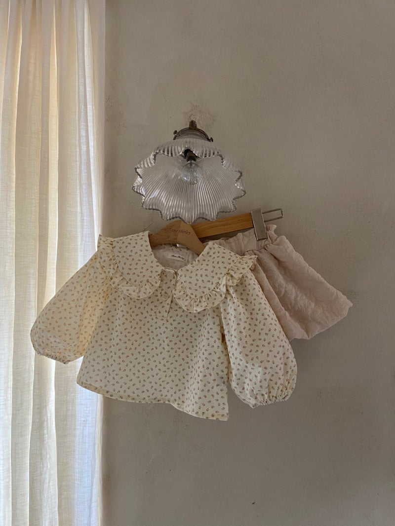 Wide Frill Neck Baby Blouse_Small Floral