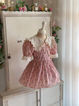 Haro Pink Floral Blouse & Skort Set