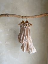 Lily Smock Romper _Peach