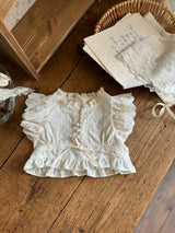 Romantic Blouse & Shorts Set _Cream