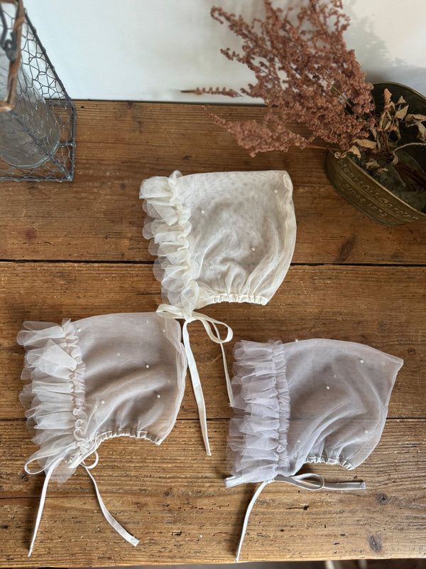 Pearl Bonnets _3Colours (Pre-Order)