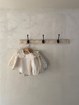 Wide Frill Neck Baby Blouse_Cream