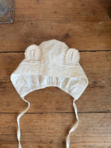 Teddy Bear Lace Bonnet