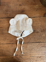 Teddy Bear Lace Bonnet