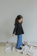 Ribbon Embroidered Boots Cut Pants