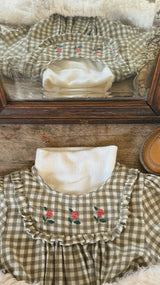 Lulu Bubble Romper_ Khaki