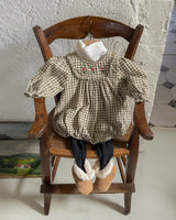 Lulu Bubble Romper_ Khaki
