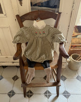 Lulu Bubble Romper_ Khaki