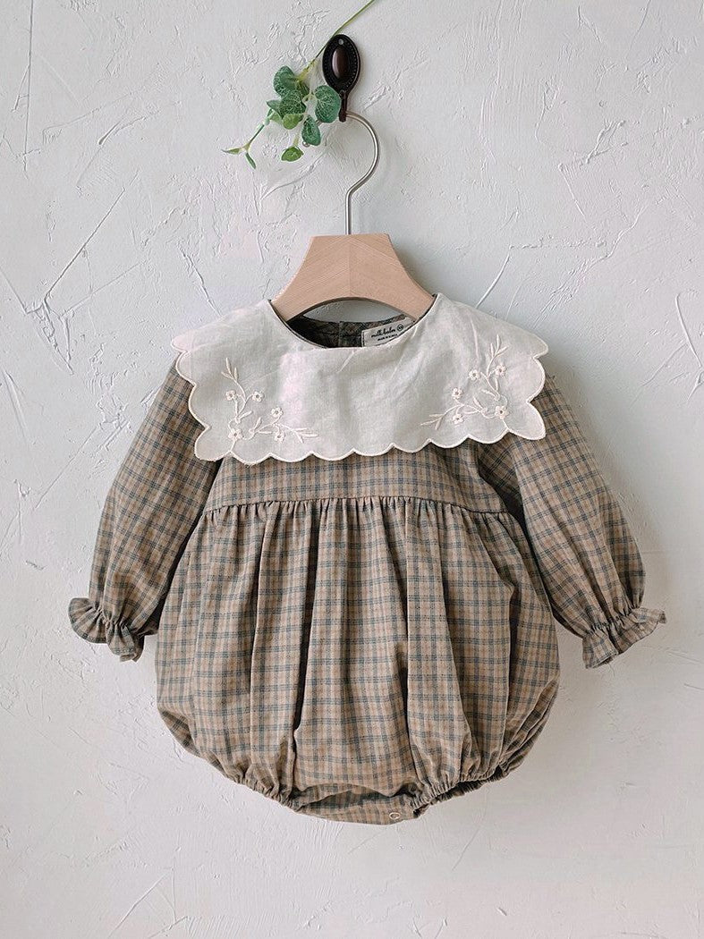 Colin Check Romper_Beige