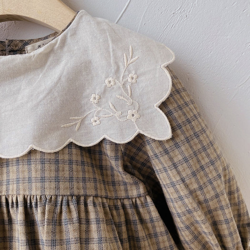 Colin Check Dress _Beige