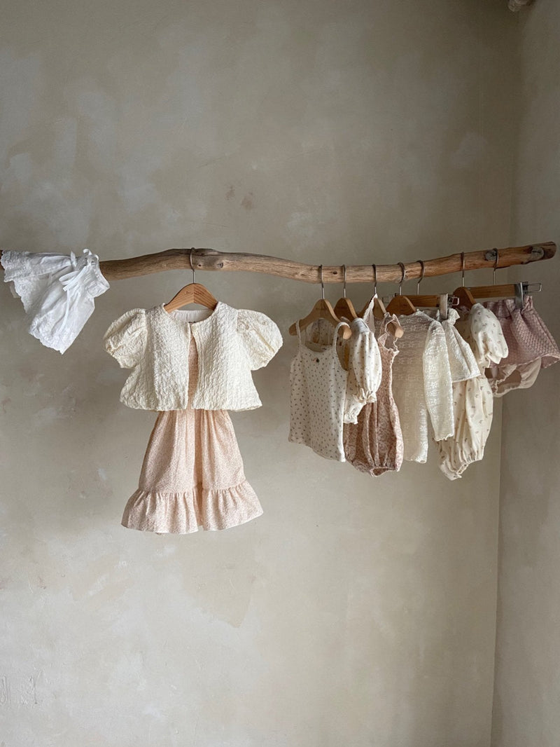 Lily Smocking Dress _Peach