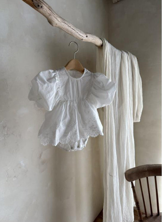 Celeste Eyelet Baby Romper