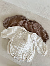 Cream Blossom Romper