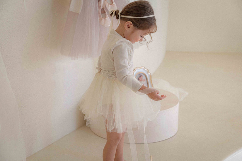 Itzel Ballet Tutu and Cardigan Set _Cream