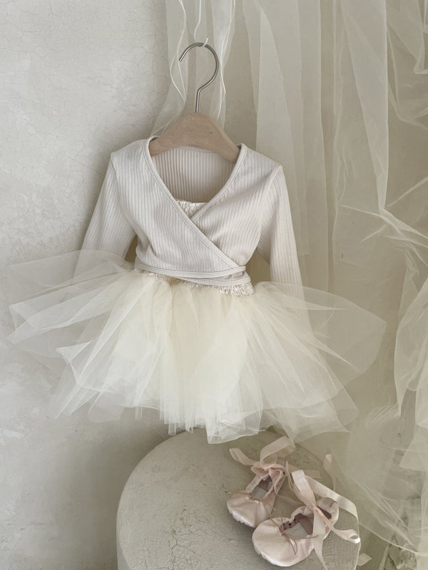 Itzel Ballet Tutu and Cardigan Set _Cream