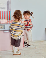 Mitte Multi-Stripe Polo Top_Olive