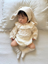 Milk Crinkle Cotton Baby Romper