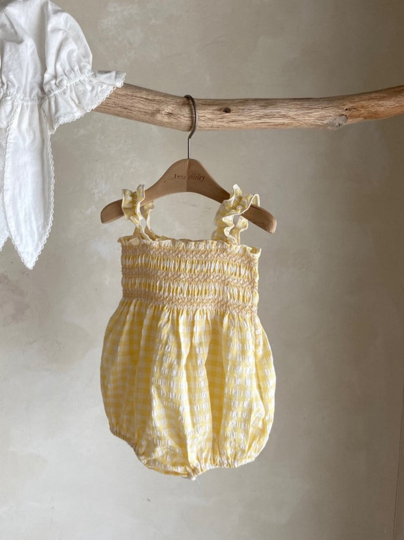 Stephanie Romper_Yellow Check