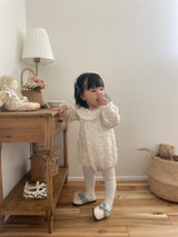 Milk Crinkle Cotton Baby Romper