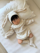 Milk Crinkle Cotton Baby Romper