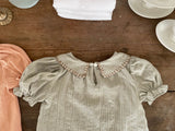 Florence Embroidered Blouse & Shorts Set_ Khaki