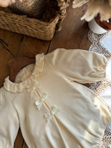 Ribbon Frill Romper _Cream