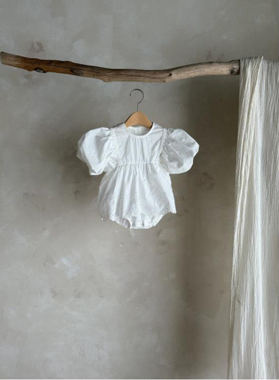 Celeste Eyelet Baby Romper