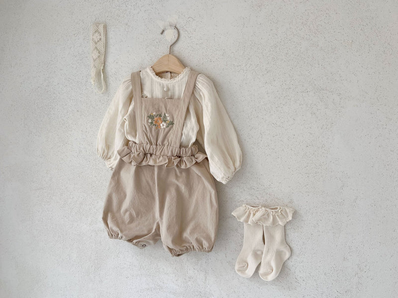 Harper Embroidered Pinafore Bloomer