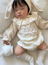 Milk Crinkle Cotton Baby Romper