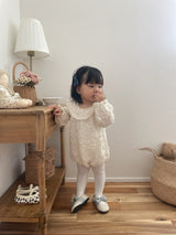 Milk Crinkle Cotton Baby Romper