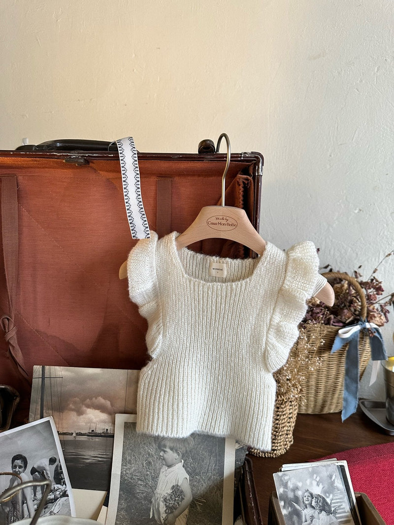 Knit Frill Kids Vest