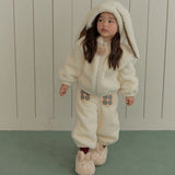 Bunny Pom-Pom Top & Pants Set_ Cream
